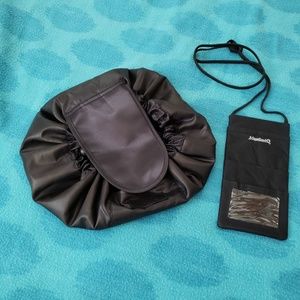 Travel makeup holder & passport wallet